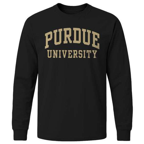 Purdue University Classic Long Sleeve T-Shirt (Black)