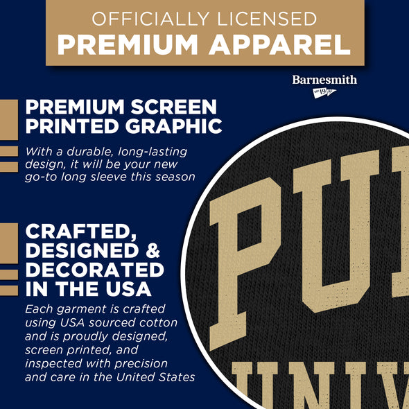 Purdue University Classic Long Sleeve T-Shirt (Black)