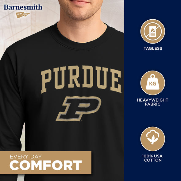Purdue University Heritage Long Sleeve T-Shirt (Black)