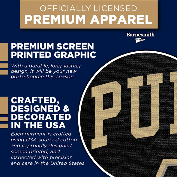 Purdue University Heritage Hooded Sweatshirt (Black)