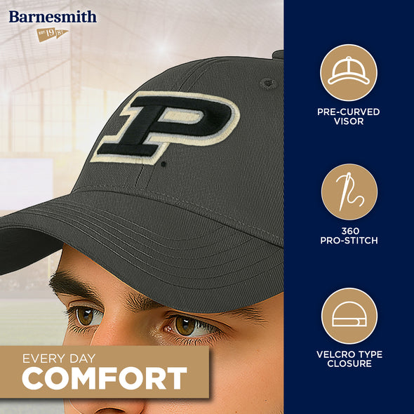 Purdue University Spirit Baseball Hat One-Size (Black)