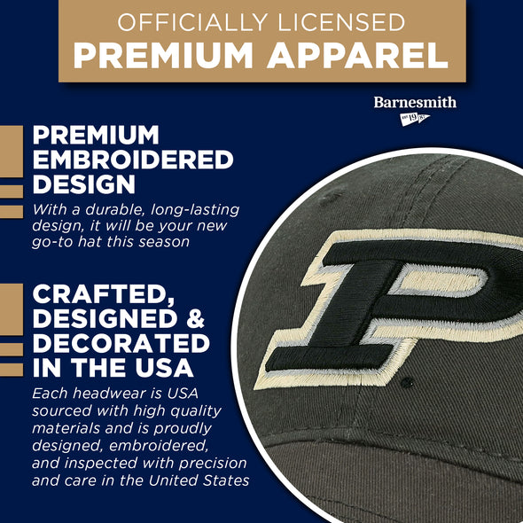 Purdue University Spirit Baseball Hat One-Size (Black)