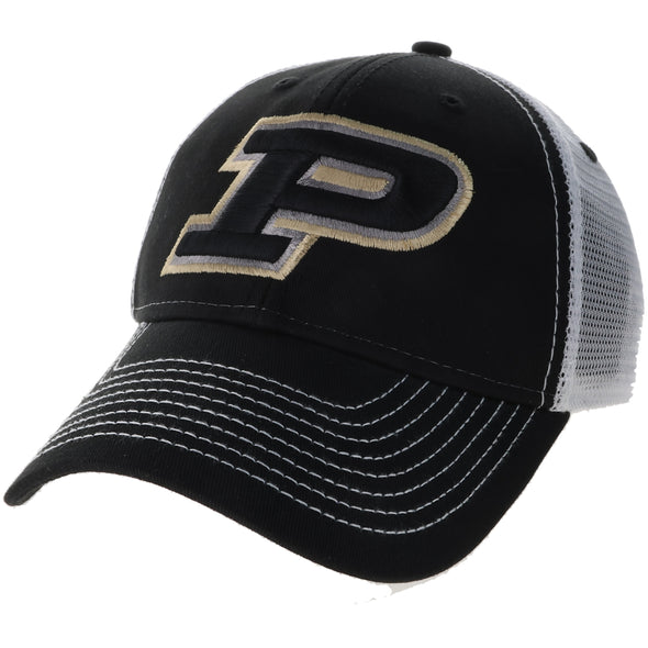 Purdue University Sideline Trucker Hat One-Size (Black/White)