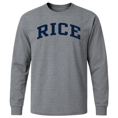 Rice University Classic Long Sleeve T-Shirt (Charcoal Grey)