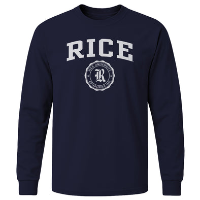 Rice University Heritage Long Sleeve T-Shirt (Navy)