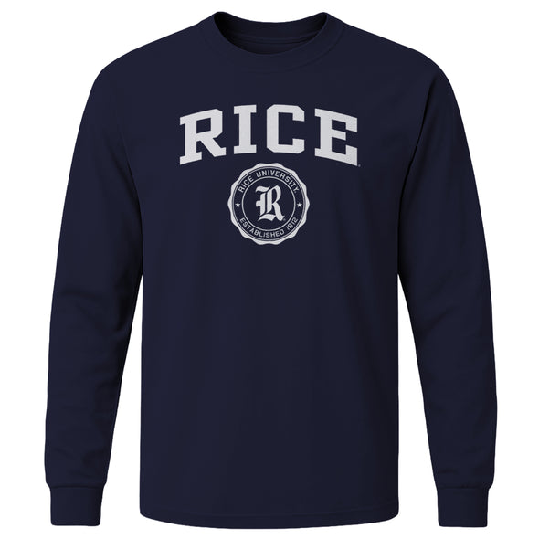 Rice University Heritage Long Sleeve T-Shirt (Navy)