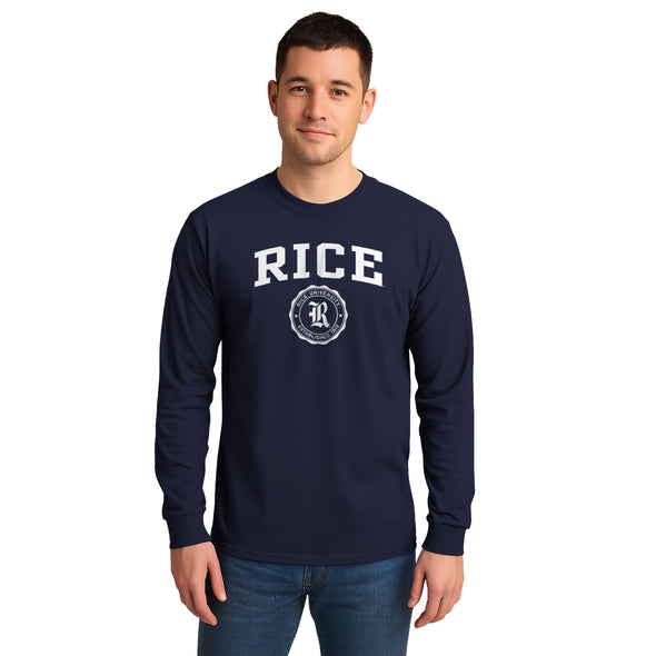 Rice University Heritage Long Sleeve T-Shirt (Navy)