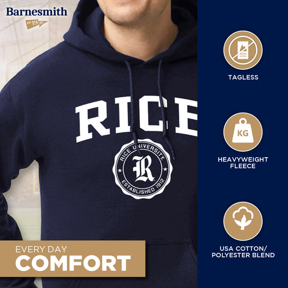 Rice University Heritage Hooded Sweatshirt (Navy)