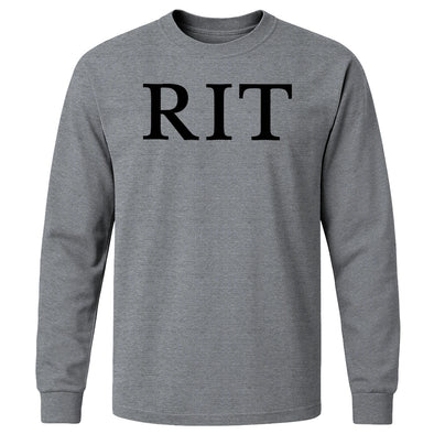 Rochester Institute of Technology Classic Long Sleeve T-Shirt (Charcoal Grey)