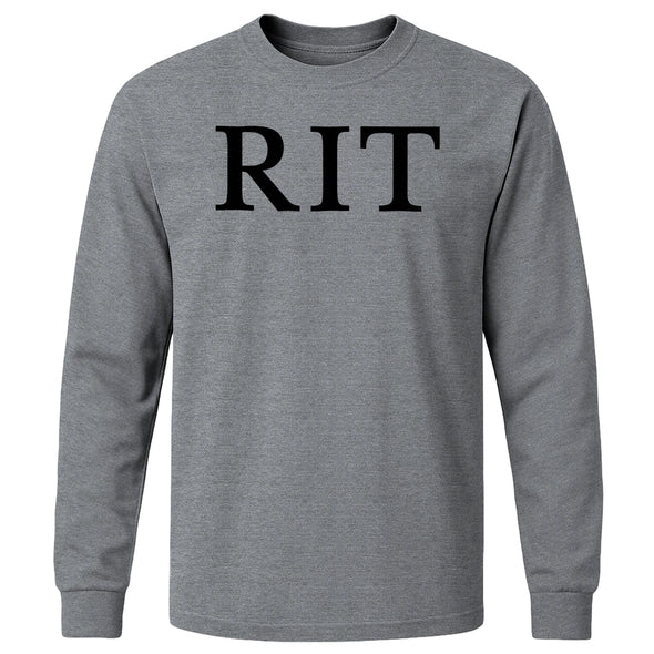 Rochester Institute of Technology Classic Long Sleeve T-Shirt (Charcoal Grey)