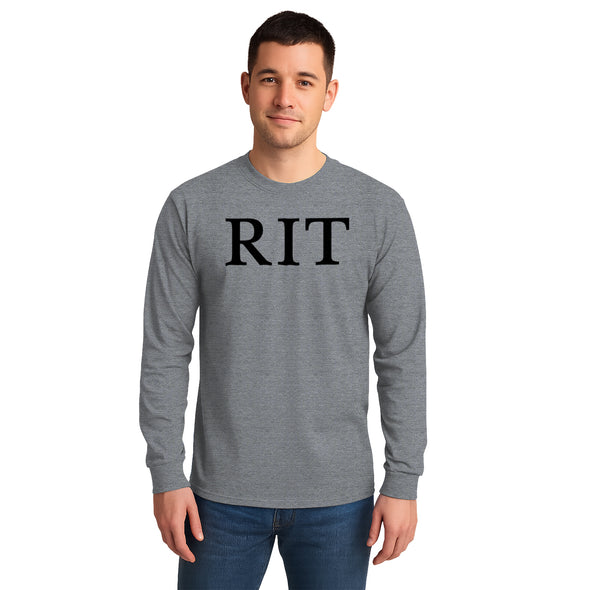 Rochester Institute of Technology Classic Long Sleeve T-Shirt (Charcoal Grey)