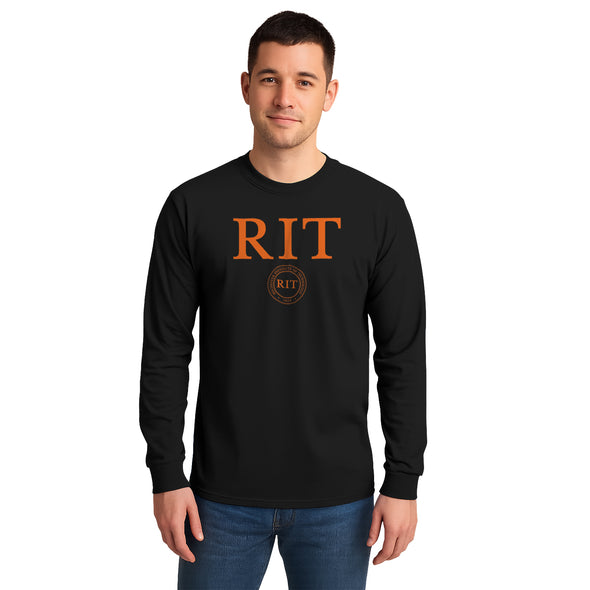 Rochester Institute of Technology Heritage Long Sleeve T-Shirt (Black)