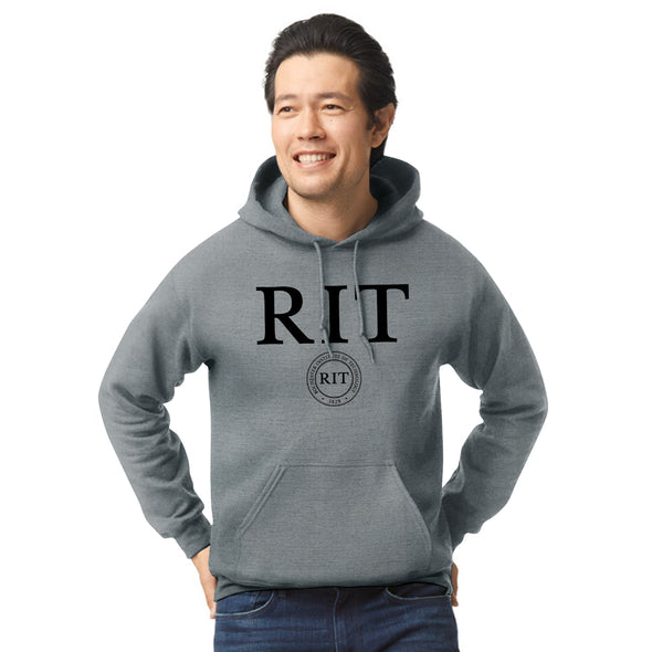 Rochester Institute of Technology Heritage Hooded Sweatshirt (Charcoal Grey)