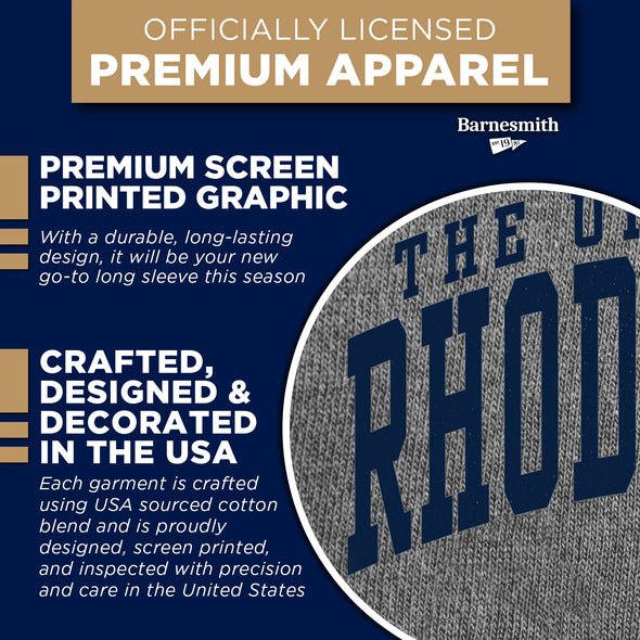 University of Rhode Island Classic Long Sleeve T-Shirt (Charcoal Grey)