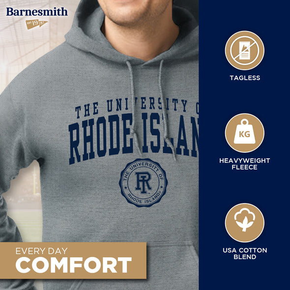 University of Rhode Island Heritage Hooded Sweatshirt (Charcoal Grey)