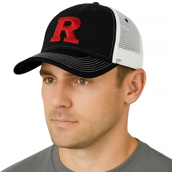 Rutgers University Sideline Trucker Hat One-Size (Black/White)