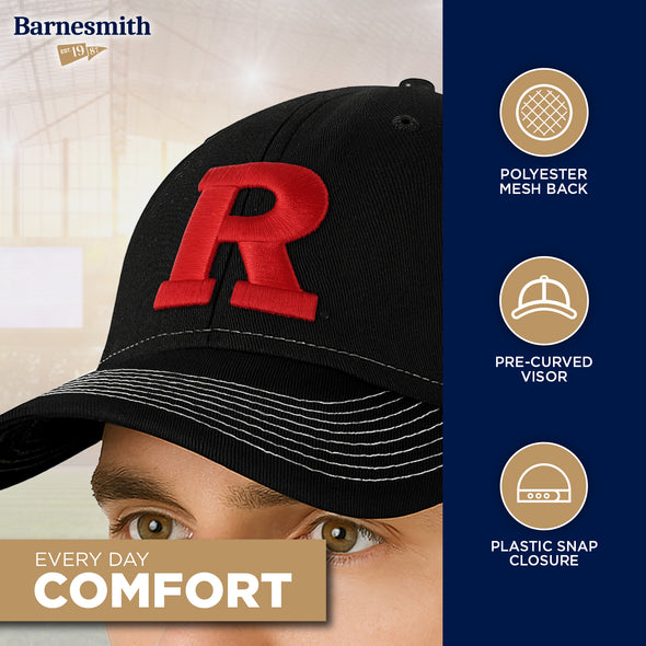 Rutgers University Sideline Trucker Hat One-Size (Black/White)
