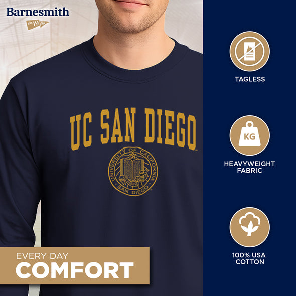 UC San Diego Heritage Long Sleeve T-Shirt (Navy)