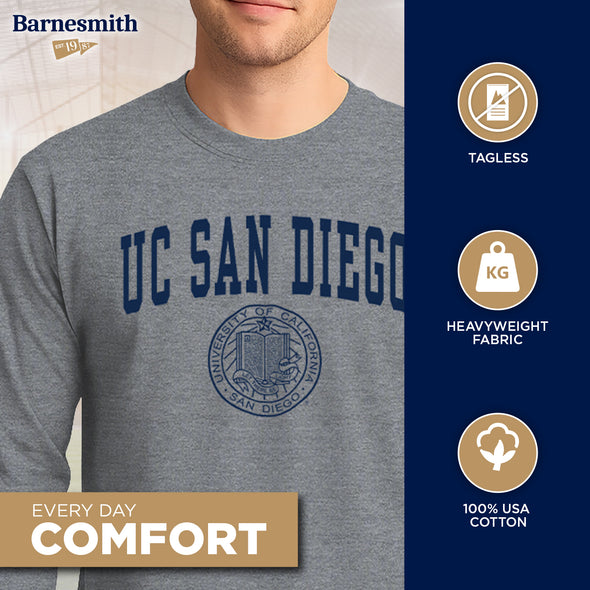 UC San Diego Heritage Long Sleeve T-Shirt (Charcoal Grey)