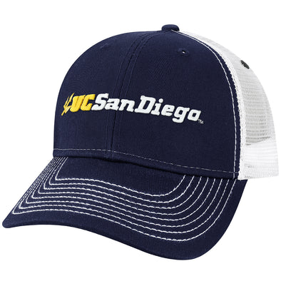 University of California - San Diego Sideline Trucker Hat One-Size (Navy/White)