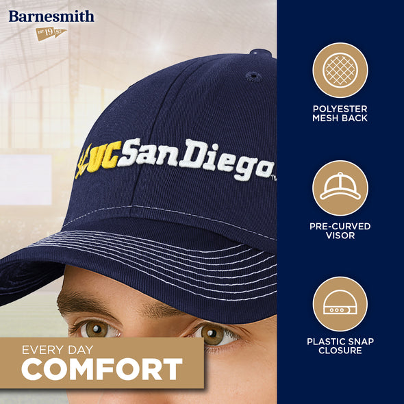 University of California - San Diego Sideline Trucker Hat One-Size (Navy/White)