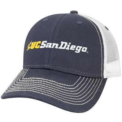 University of California - San Diego Sideline Trucker Hat One-Size (Navy/White)