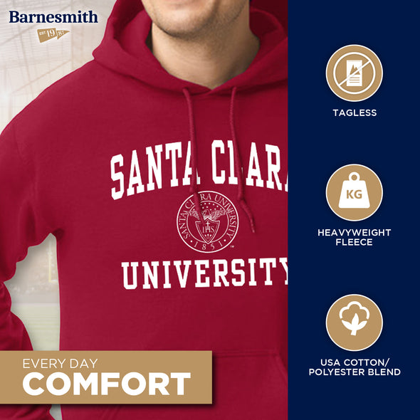 Santa Clara University Heritage Hooded Sweatshirt (Cardinal)