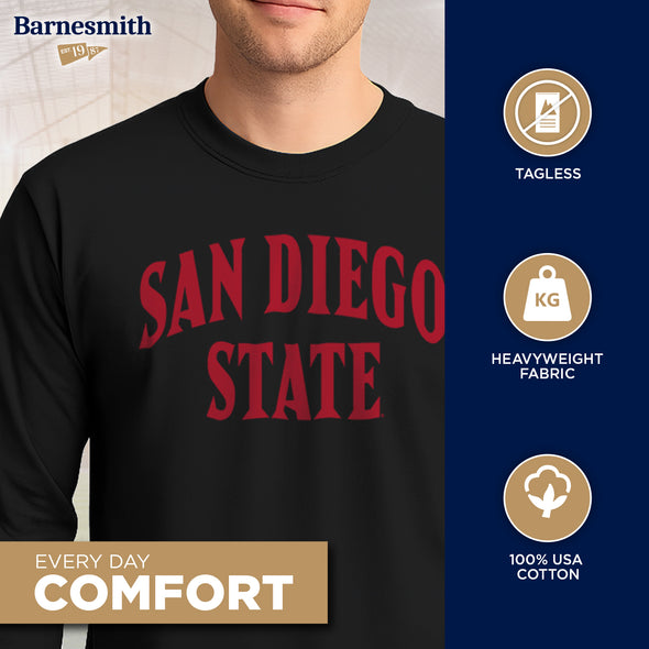San Diego State University Classic Long Sleeve T-Shirt (Black)