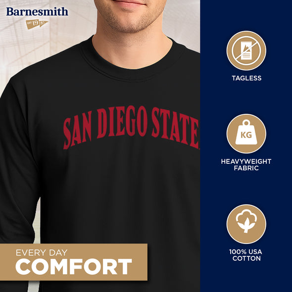 San Diego State University Classic Long Sleeve T-Shirt (Black)