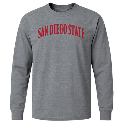 San Diego State University Classic Long Sleeve T-Shirt (Charcoal Grey)