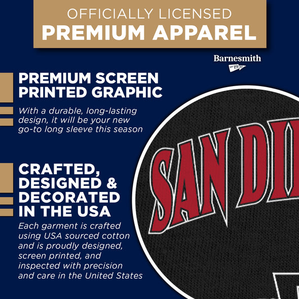 San Diego State University Heritage Long Sleeve T-Shirt (Black)