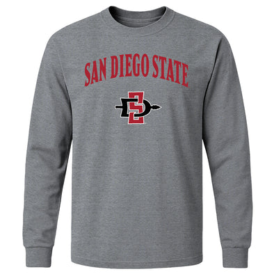 San Diego State University Heritage Long Sleeve T-Shirt (Charcoal Grey)