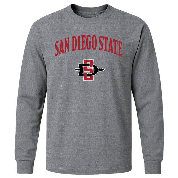 San Diego State University Heritage Long Sleeve T-Shirt (Charcoal Grey)