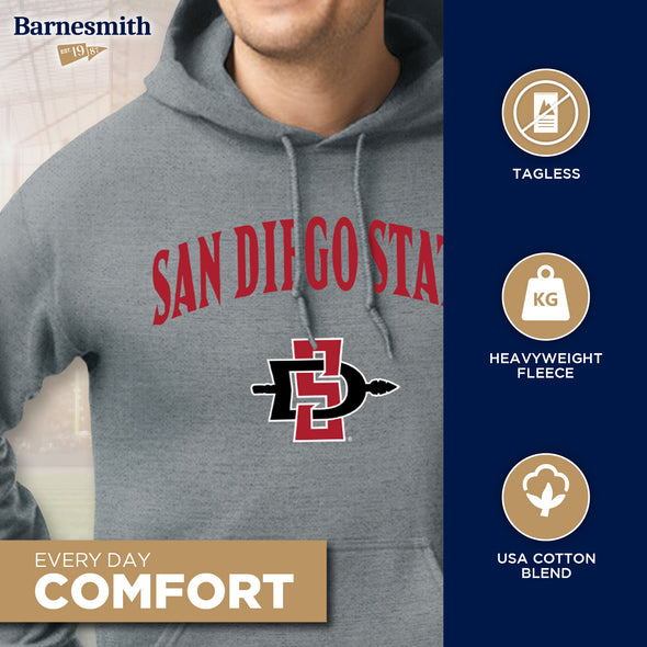 San Diego State University Heritage Hooded Sweatshirt (Charcoal Grey)