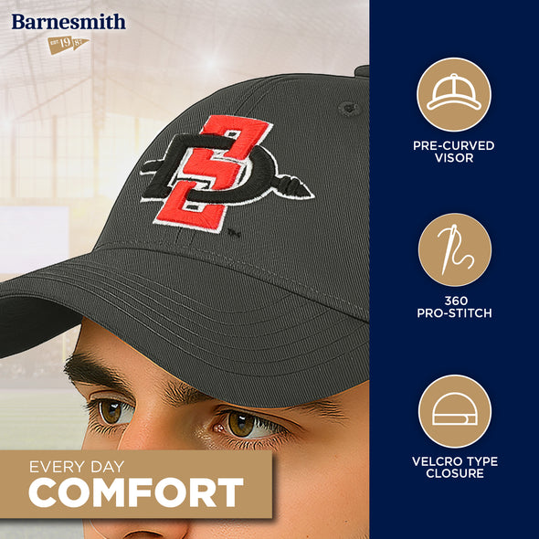 San Diego State University Spirit Baseball Hat One-Size (Black)