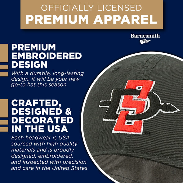 San Diego State University Spirit Baseball Hat One-Size (Black)