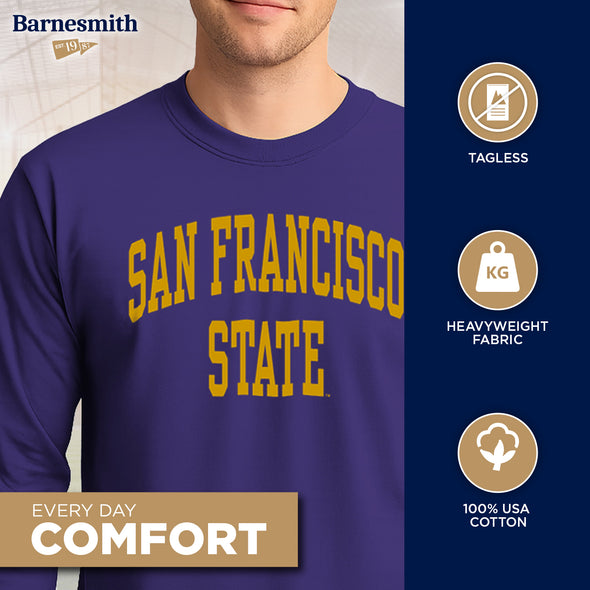 San Francisco State University Classic Long Sleeve T-Shirt (Purple)