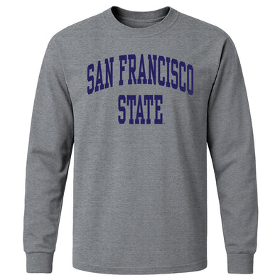 San Francisco State University Classic Long Sleeve T-Shirt (Charcoal Grey)