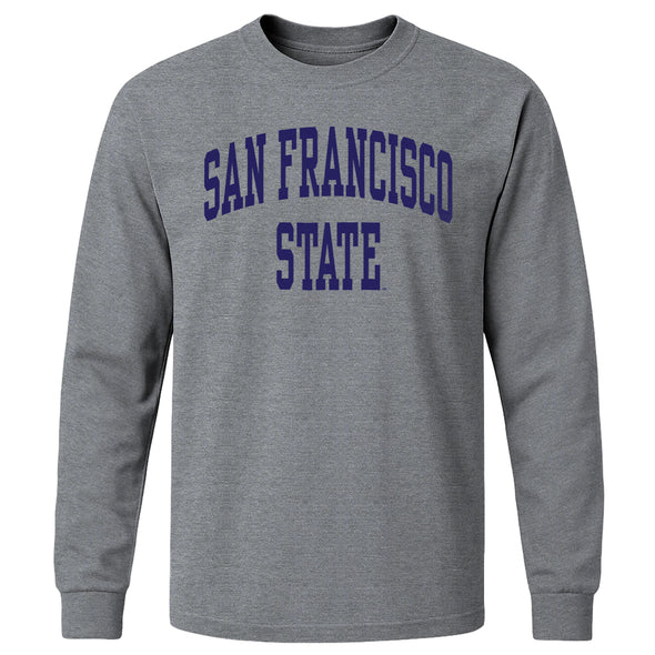 San Francisco State University Classic Long Sleeve T-Shirt (Charcoal Grey)