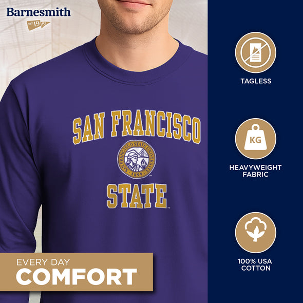 San Francisco State University Heritage Long Sleeve T-Shirt (Purple)