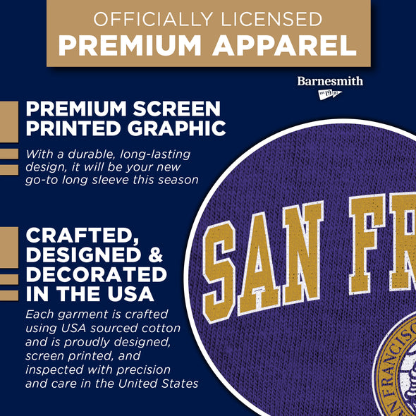 San Francisco State University Heritage Long Sleeve T-Shirt (Purple)