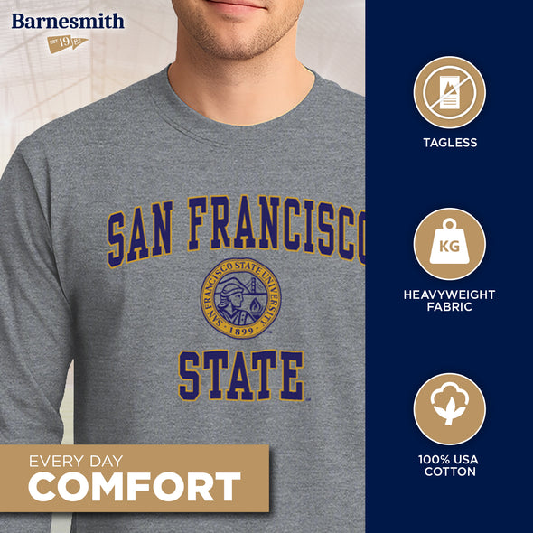 San Francisco State University Heritage Long Sleeve T-Shirt (Charcoal Grey)