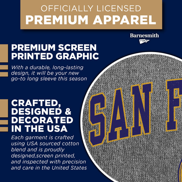 San Francisco State University Heritage Long Sleeve T-Shirt (Charcoal Grey)