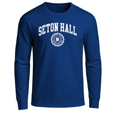 Seton Hall University Heritage Long Sleeve T-Shirt (Royal Blue)