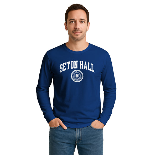 Seton Hall University Heritage Long Sleeve T-Shirt (Royal Blue)