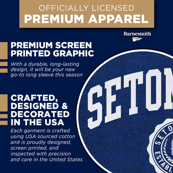 Seton Hall University Heritage Long Sleeve T-Shirt (Royal Blue)