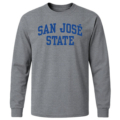 San Jose State University Classic Long Sleeve T-Shirt (Charcoal Grey)