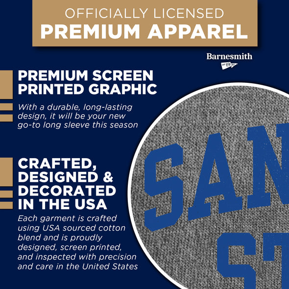 San Jose State University Classic Long Sleeve T-Shirt (Charcoal Grey)