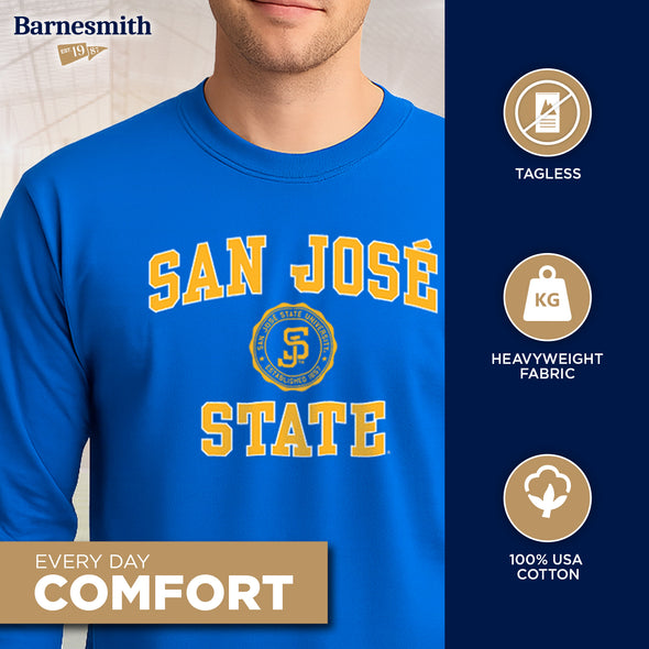 San Jose State University Heritage Long Sleeve T-Shirt (Royal Blue)