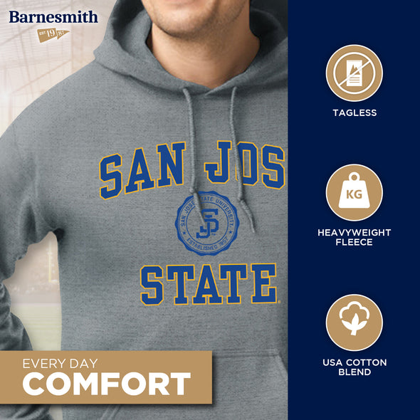 San Jose State University Heritage Hooded Sweatshirt (Charcoal Grey)